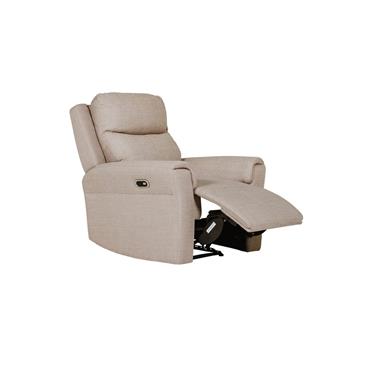 Rusto Chair Electric Recliner Mushroom Fabric