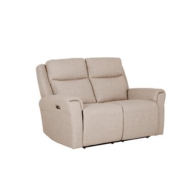 Rusto 2 Seater Electric Recliner Mushroom Fabric