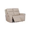 Rusto 2 Seater Electric Recliner Mushroom Fabric