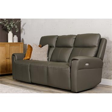 Rusto 3 Seater 2 Electric recliner Ash