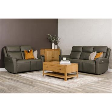 Rusto 3 Seater 2 Electric recliner Ash