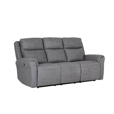 Rusto 3 Seater Electric Recliner Charcoal Fabric