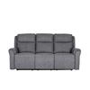 Rusto 3 Seater Electric Recliner Charcoal Fabric