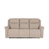 Rusto 3 Seater Electric Recliner Mushroom Fabric