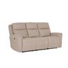 Rusto 3 Seater Electric Recliner Mushroom Fabric