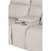 Rusto 2 Seater Electric recliner plus Console Sectional Stone