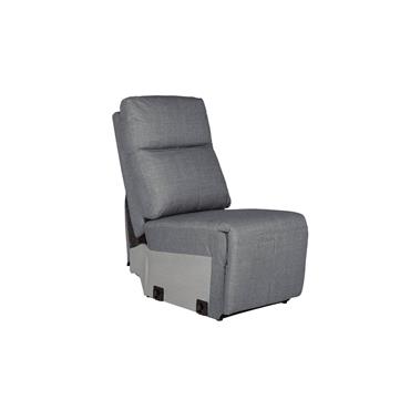 Rusto Armless Sectional Charcoal Fabric