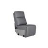 Rusto Armless Sectional Charcoal Fabric