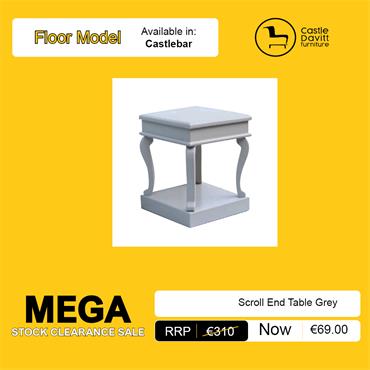 Scroll GREY END TABLE