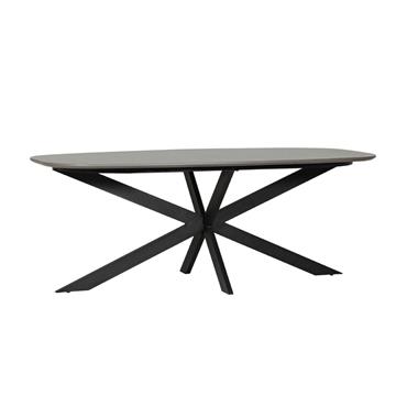 Saggart Dining Table Oval 1600mm Smoke
