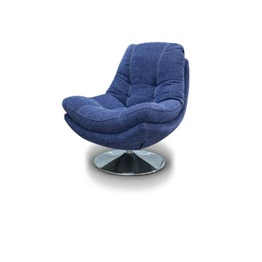 Armani Swivel Chair Sapphire Blue Fabric