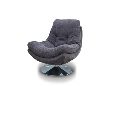 Armani Swivel Chair Dark Grey Fabric