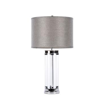 VENUS TABLE LAMP TEXTURED GREY SHADE 74CM