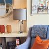 VENUS TABLE LAMP TEXTURED GREY SHADE 74CM