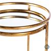 AMELIA SIDE TABLE MIRRORED WITH SHELF GOLD