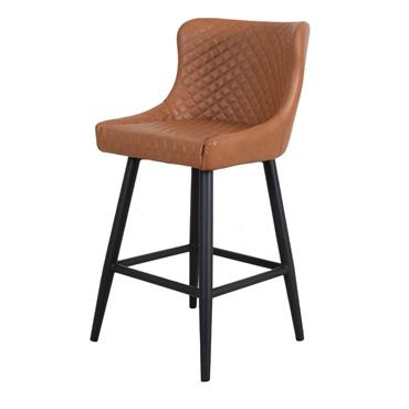 Sandy Cognac PU Bar Stool