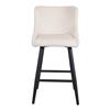 Sandy Beige Fabric Bar Stool