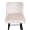 Sandy Beige Fabric Bar Stool