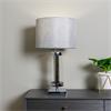 JANE GLASS CYLINDER LAMP SILVER/GREY 54CM