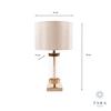 JANE GLASS CYLINDER LAMP BRONZE/GOLD 54CM