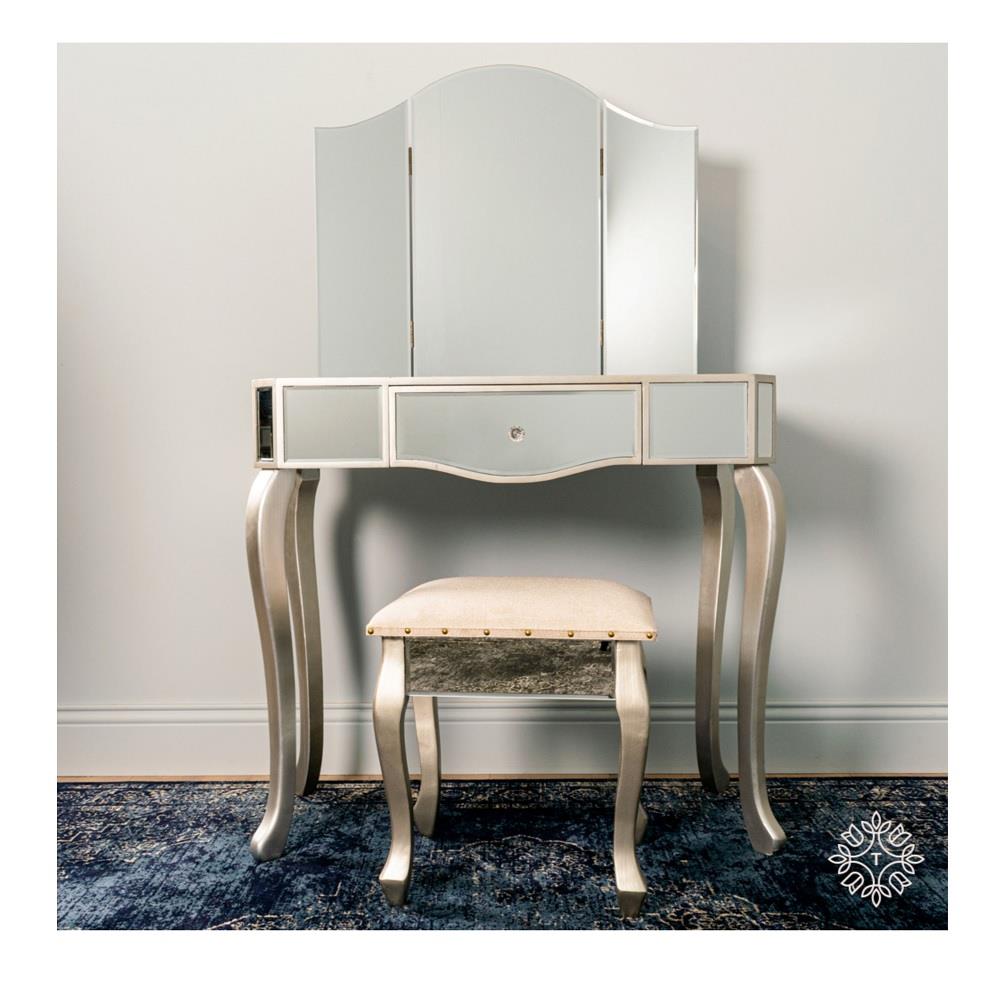 REFLECTIONS DRESSING TABLE AND STOOL Castle Davitt Furniture Ireland