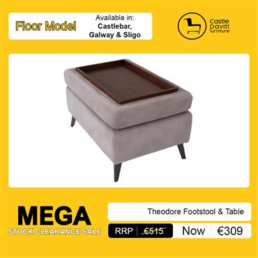 Theodore FABRIC STORAGE RECTANGULAR FOOTSTOOL + TABLE