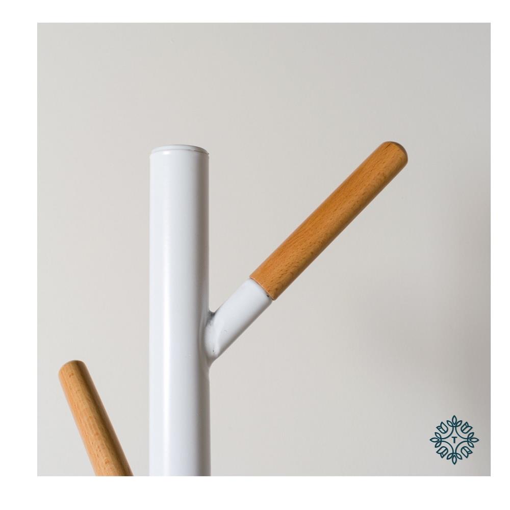 CONTEMPORARY HAT & COAT STAND MARBLE BASE WHITE Castle Davitt