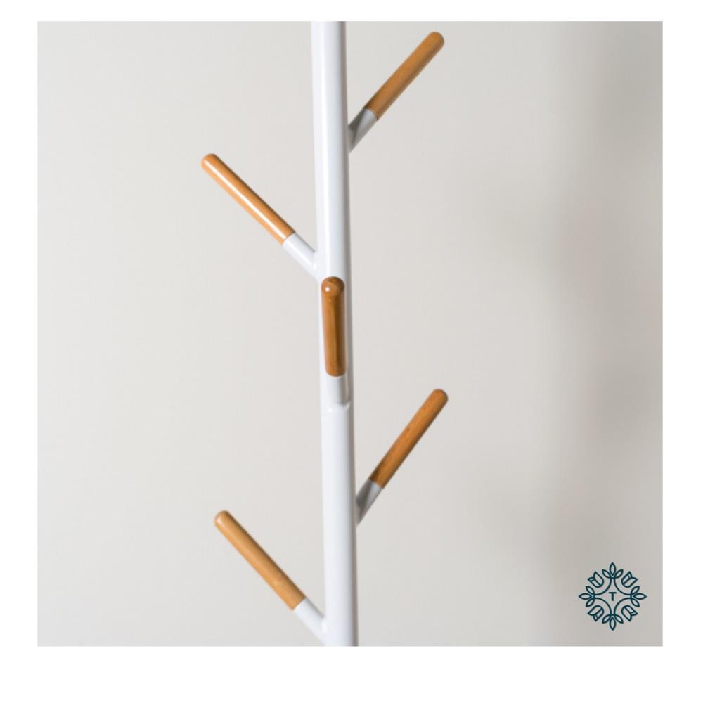 CONTEMPORARY HAT & COAT STAND MARBLE BASE WHITE Castle Davitt