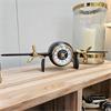 GEORGE & CO AEROPLANE CLOCK ANTIQUE BRASS/BLACK