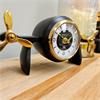 GEORGE & CO AEROPLANE CLOCK ANTIQUE BRASS/BLACK
