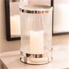 VEDA HURRICANE CANDLE HOLDER CHROME 26CM