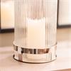 VEDA HURRICANE CANDLE HOLDER CHROME 30CM