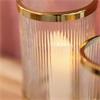 VEDA HURRICANE CANDLE HOLDER GOLD 30CM