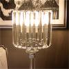 IMOGEN GLASS LAMP SILVER 40CM