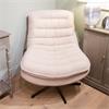 YASMINE SWIVEL ACCENT CHAIR BOUCLE BEIGE