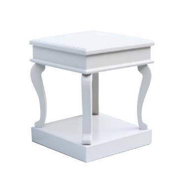 SCROLL IVORY END TABLE