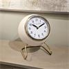 Daniel and Ashley Retro Mantel Clock Enamel Ivory