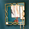 ODESSA SQUARE MIRROR GOLD 80CM