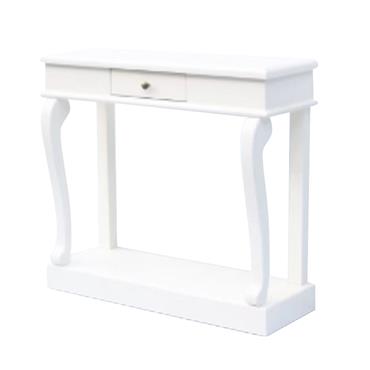 SCROLL IVORY 90CM CONSOLE TABLE W/DRAWER