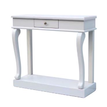 SCROLL GREY 90CM CONSOLE TABLE W/DRAWER