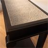 SCROLL BLACK 140CM CONSOLE TABLE ANT MIRROR