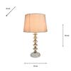 BAILEY TABLE LAMP GOLD 50CM