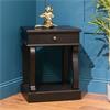 SCROLL BLACK END TABLE 1 DRAWER