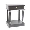 SCROLL BLACK END TABLE 1 DRAWER