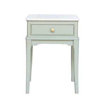 MONROE 1 DR ACCENT TABLE WITH MARBLE TOP SAGE