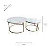 VIENNA S/2 MARBLE COFFEE TABLES