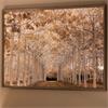 FRAMED PRINT AVENUE OF TREES 120 X 90CM
