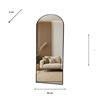 MODENA ARCH LEANER MIRROR BLACK 80 X 180CM