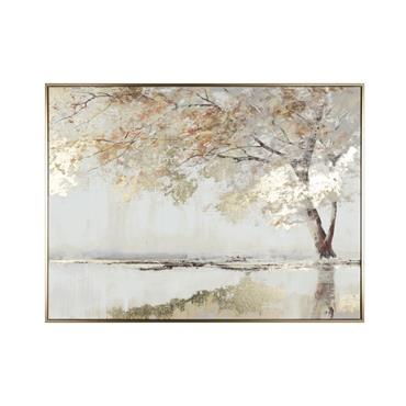 FRAMED CANVAS GILDED OAK 120 X 90CM