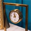 DANIEL AND ASHLEY GLASS MANTEL CLOCK GOLD 24CM